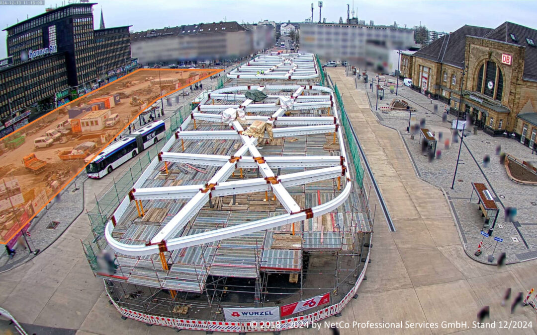 Hinter dem neuen Busbahnhof entsteht ein Platz auf Zeit